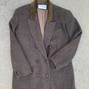 Hounds-tooth oversized blazer